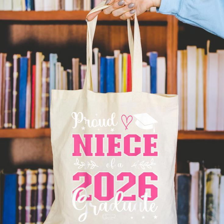 Proud Niece Of a Class Of 2026 Graduate For Graduation Canvas Tote Bag