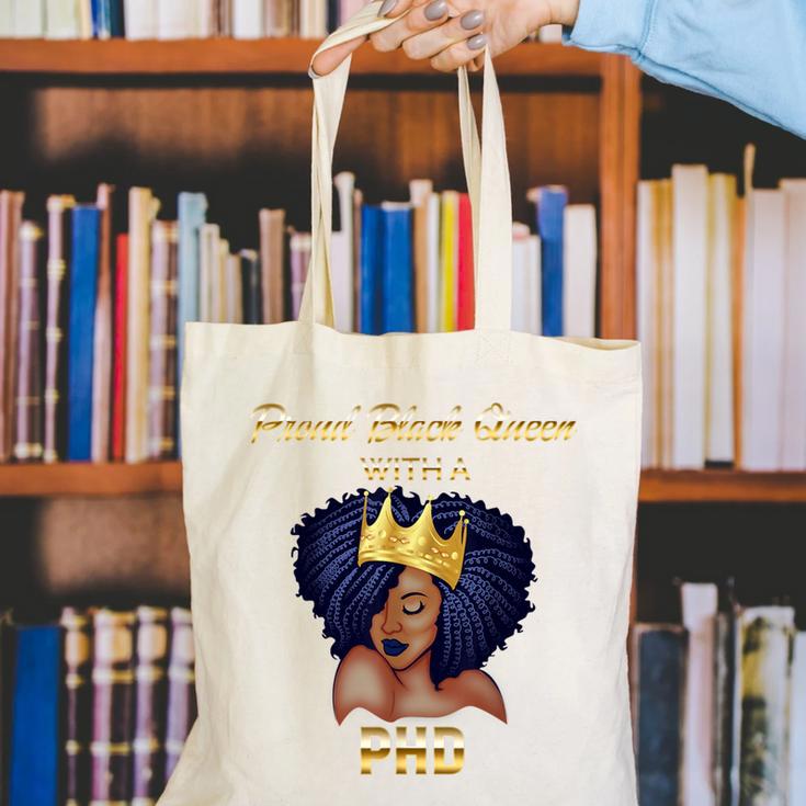 Proud Queen PhD Doctorate Degree Graduation T-Shirt Canvas Tote Bag
