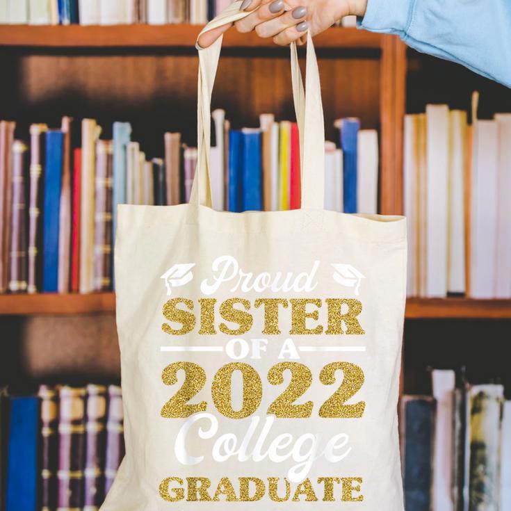 Proud Sister 2022 College Graduate Shirt Sibling Graduation Canvas Tote Bag