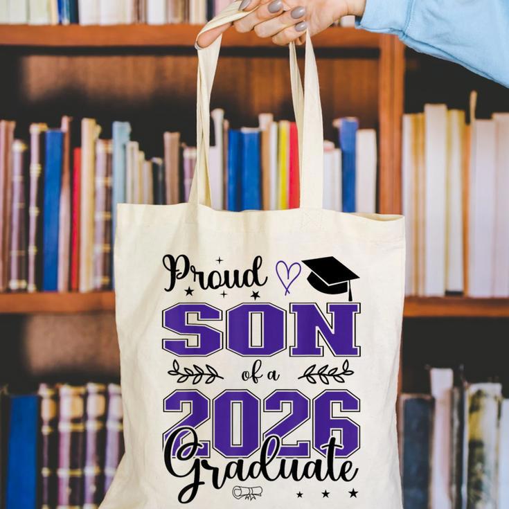 Proud Son Of a Class Of 2026 Graduate For Graduation Canvas Tote Bag