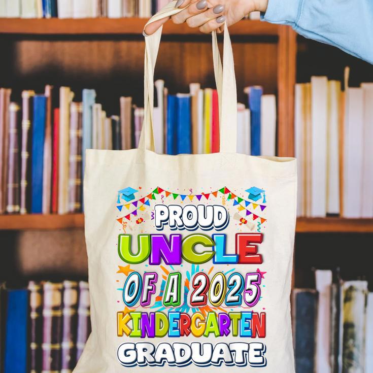 Proud UNCLE Of a 2025 Kindergarten Graduate Graduation Canvas Tote Bag