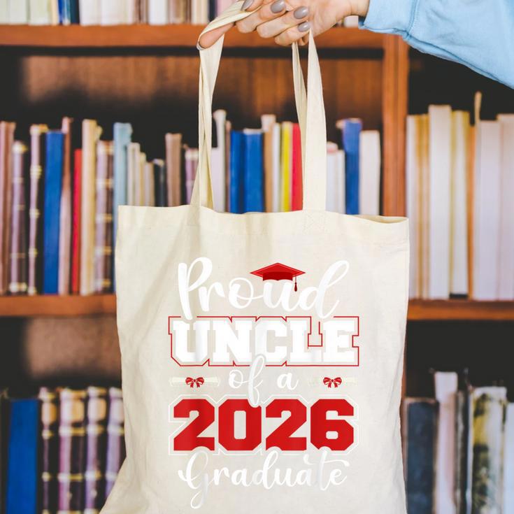Proud Uncle Of A 2026 Graduate Senior Family Graduation Canvas Tote Bag