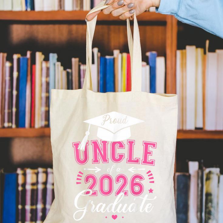 Proud Uncle Of a Class Of 2026 Graduate For Graduation Canvas Tote Bag