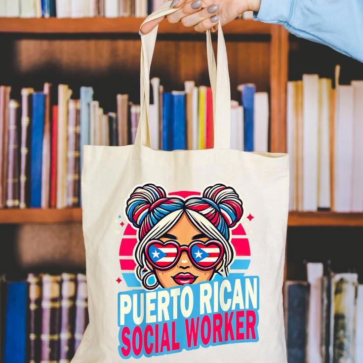 Puerto Rican Latina Social Worker MSW Masters Graduation Canvas Tote Bag