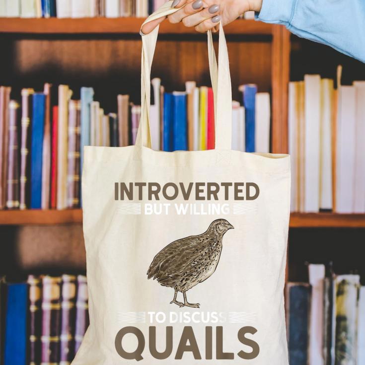 Quail Bird Lover Introvert Quail Canvas Tote Bag Quail Bird Lover Introvert Quail Canvas Tote Bag