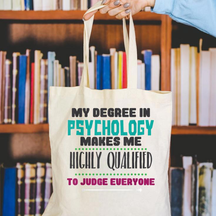 Qualified Psychologist PhD PsyD Shirt Graduation Canvas Tote Bag