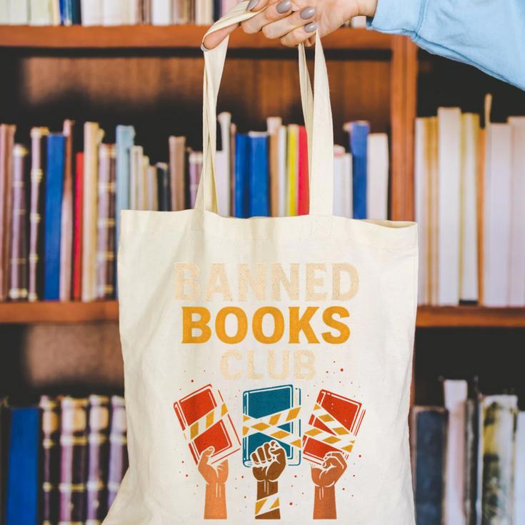 Read Banned Books Club Freely Anti-Censorship Librarian Canvas Tote Bag