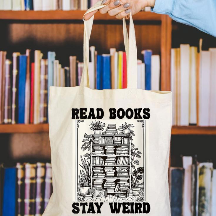 Read Books Stay Weird Book Lover Joke Introvert Reading Canvas Tote Bag Read Books Stay Weird Book Lover Joke Introvert Reading Canvas Tote Bag