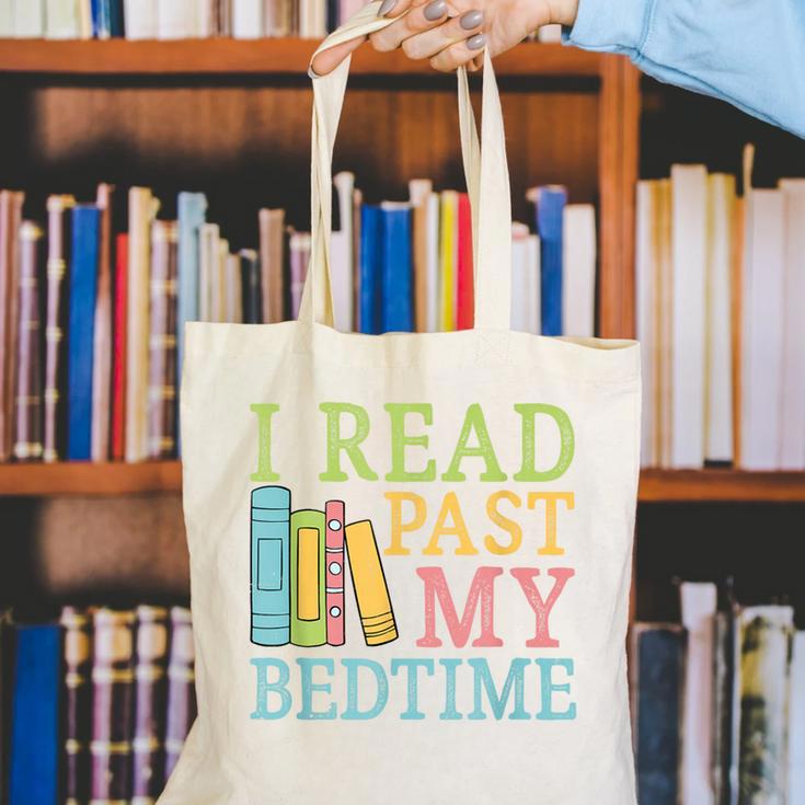 I Read Past My Bedtime Book Quote Humor Canvas Tote Bag