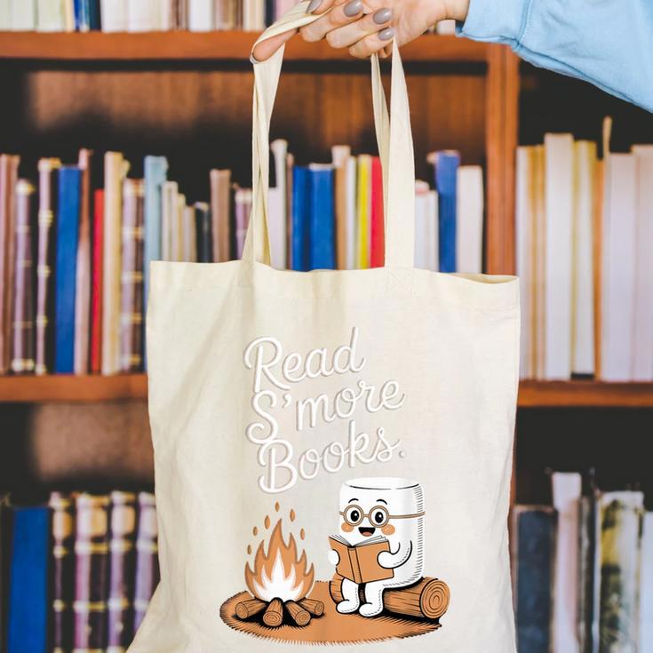 Read S'More Books Camping Outdoors Reading Campfire Smores Canvas Tote Bag