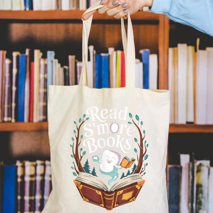 Read S'More Books Camping Outdoors Travel Campfire Canvas Tote Bag