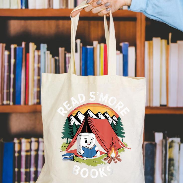 Read S'More Books Reading Camping Smores Kawaii S'Mores Canvas Tote Bag