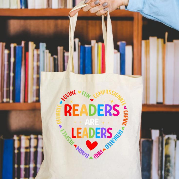 Readers Are Leaders Reading Teacher Women Kids Book Lovers Canvas Tote Bag