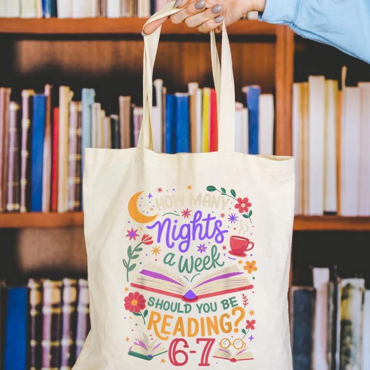 Reading 6 7 Meme Six Seven Cozy Book Lover Teacher Canvas Tote Bag