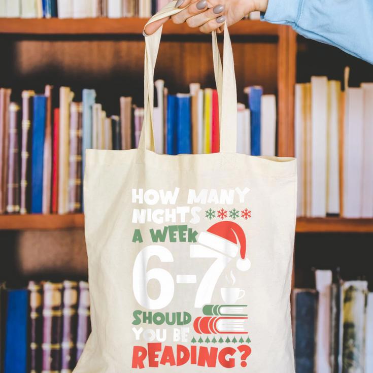Reading 67 Meme English Teacher Christmas Book Lover Canvas Tote Bag