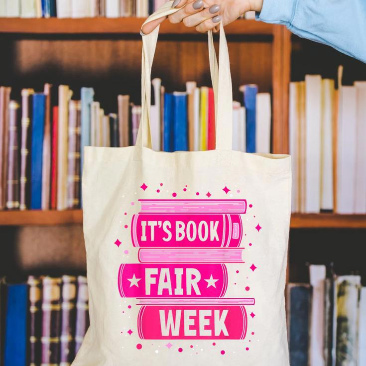 Reading Books Its Book Fair Week Canvas Tote Bag
