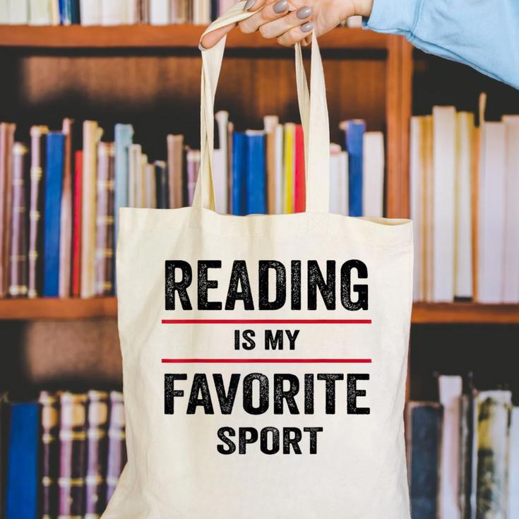 Reading Is My Favorite Sport Book Lover Quote Canvas Tote Bag Reading Is My Favorite Sport Book Lover Quote Canvas Tote Bag