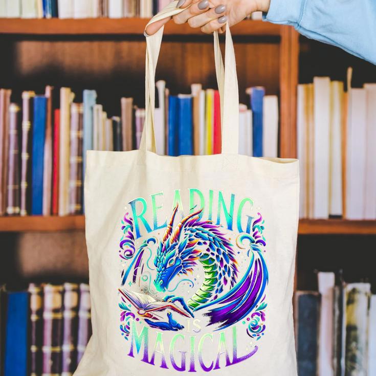 Reading Is Magical Dragon Tee Perfect For Book Lovers Kids Canvas Tote Bag