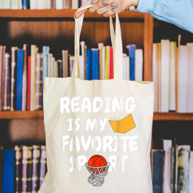 Reading Is My Tee Favorite Sport Basketball World Book Day Canvas Tote Bag Reading Is My Tee Favorite Sport Basketball World Book Day Canvas Tote Bag