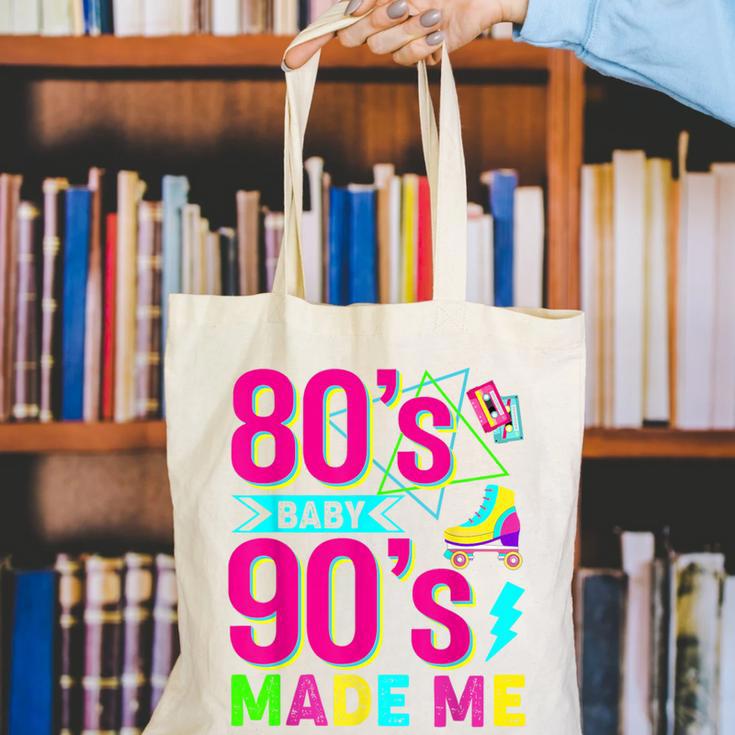 Retro 1980s 80's Baby 1990s 90's Made Me Nostalgia Vibes Canvas Tote Bag