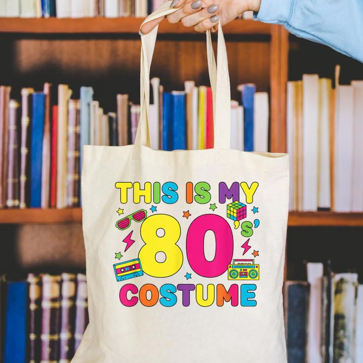 Retro 80's Costume 80s Nostalgia Party Canvas Tote Bag Retro 80's Costume 80s Nostalgia Party Canvas Tote Bag
