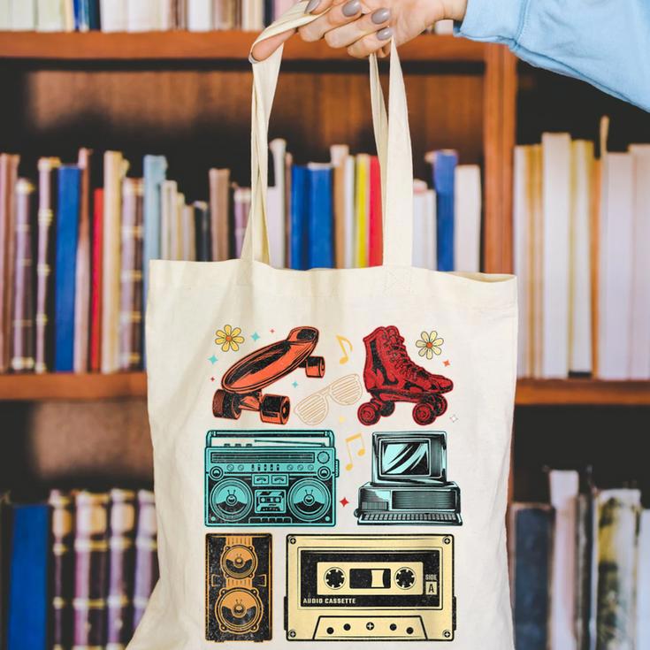 Retro Cassette 70s 80s 90s Music Vintage Party Nostalgia Canvas Tote Bag