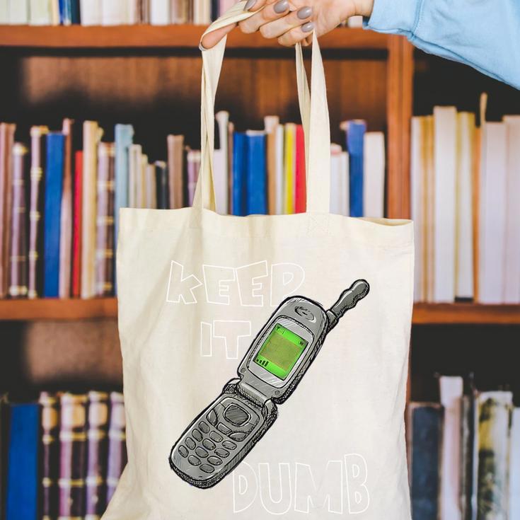 Retro Dumb Flip Phone Vintage 90s Y2K Tech Nostalgia Canvas Tote Bag Retro Dumb Flip Phone Vintage 90s Y2K Tech Nostalgia Canvas Tote Bag