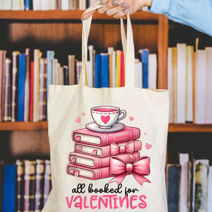 Retro Groovy Valentine Men Women Kid Tees By Emily All Booked For Valentines Book Reading Bookworm Nerdy Canvas Tote Bag