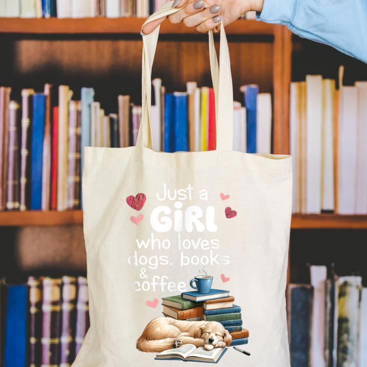 Retro Just A Girl Who Love Dogs Books And Coffee Bookworm Canvas Tote Bag Retro Just A Girl Who Love Dogs Books And Coffee Bookworm Canvas Tote Bag