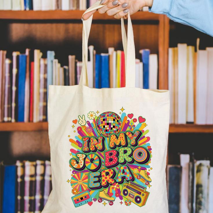 Retro Nostalgia Era Disco Groovy 80s 90s Vintage Aesthetic Premium Tri-Blend Canvas Tote Bag