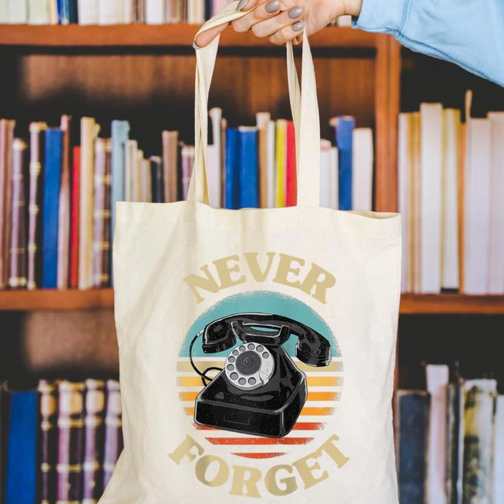 Retro Phone Never Forget Nostalgia Vintage Raglan Baseball Tee Canvas Tote Bag Retro Phone Never Forget Nostalgia Vintage Raglan Baseball Tee Canvas Tote Bag