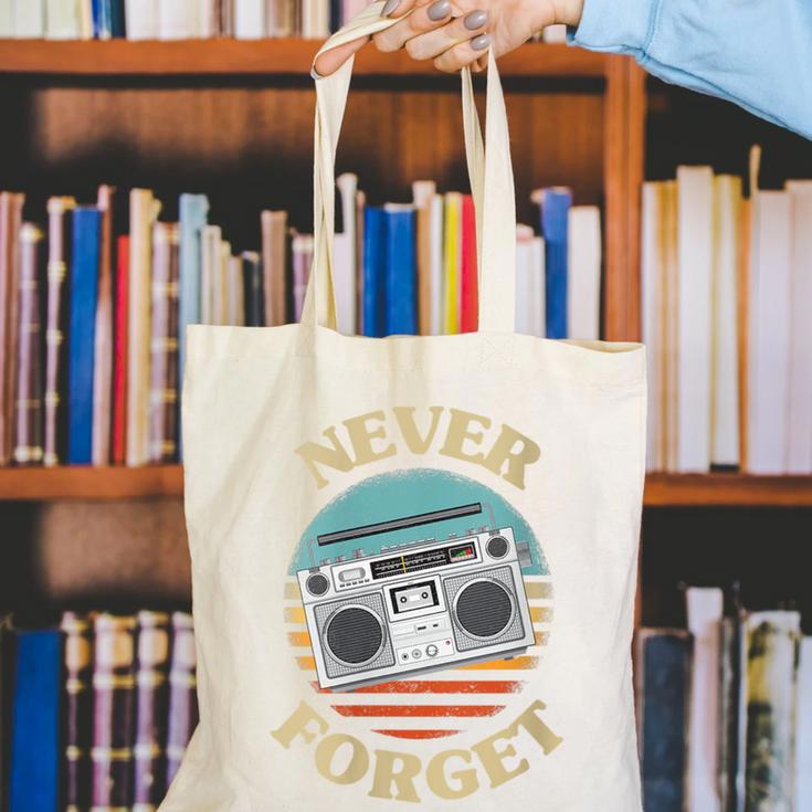 Retro Radio Never Forget Nostalgia Vintage Canvas Tote Bag Retro Radio Never Forget Nostalgia Vintage Canvas Tote Bag