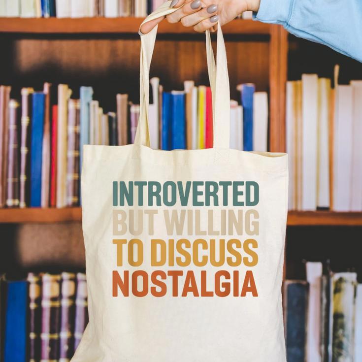 Retro Soul Introverted But Willing To Discuss Nostalgia Canvas Tote Bag