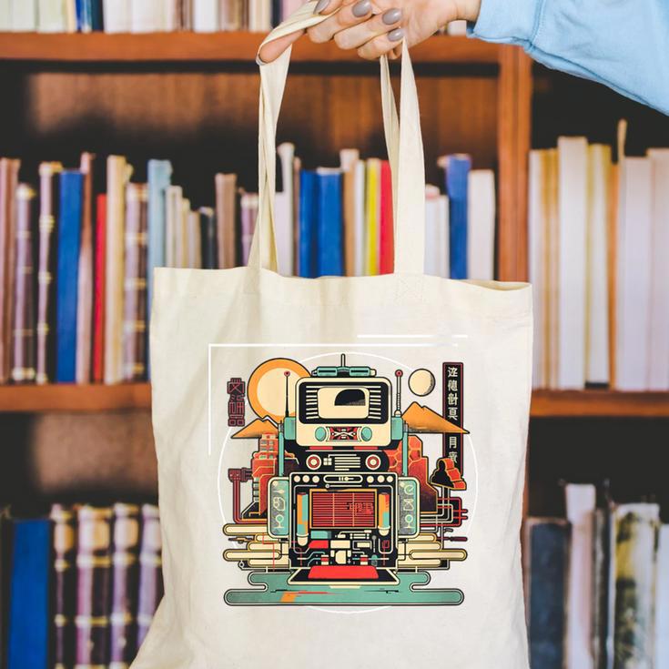 Retro Tech Stack 80s 90s Nostalgia Analog Devices Canvas Tote Bag