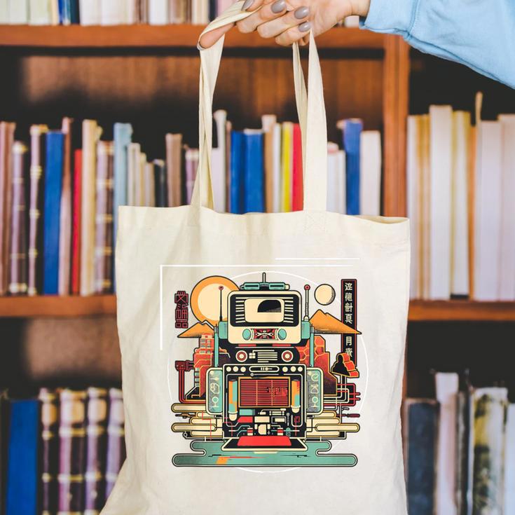 Retro Tech Stack 80s 90s Nostalgia Analog Devices Canvas Tote Bag
