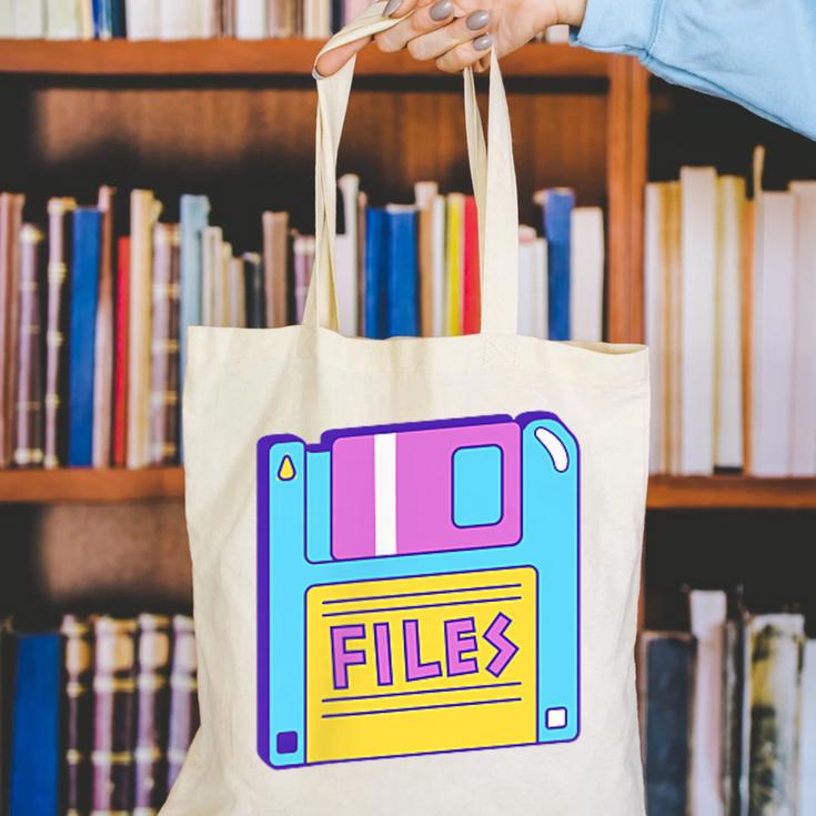 Retro TechnologyOld School Floppy Nostalgia 90s Generation Canvas Tote Bag
