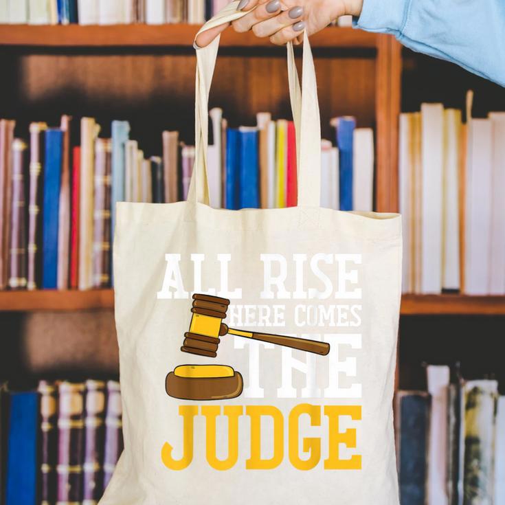 All Rise Here Comes The Judge Lawyer Graduation Quote Canvas Tote Bag