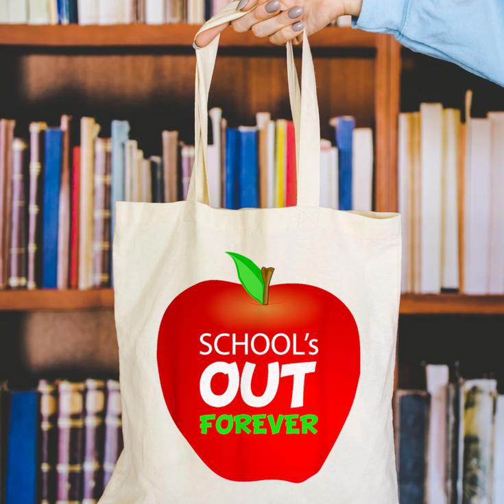School Is Out Forever Graduation Humor Canvas Tote Bag