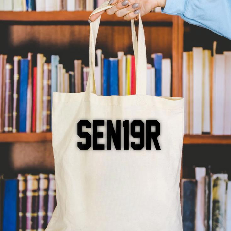SEN19R Senior 2019 High School Graduation Party T-Shirt Canvas Tote Bag