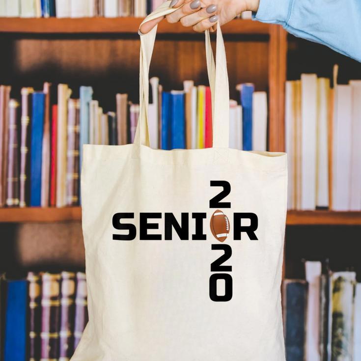 Senior 2020 Football Graduation Shirt Canvas Tote Bag