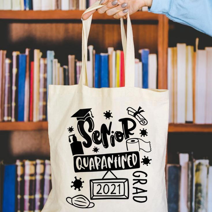Senior 2021 Graduate 12th Grade Quarantine Senior Graduation Canvas Tote Bag