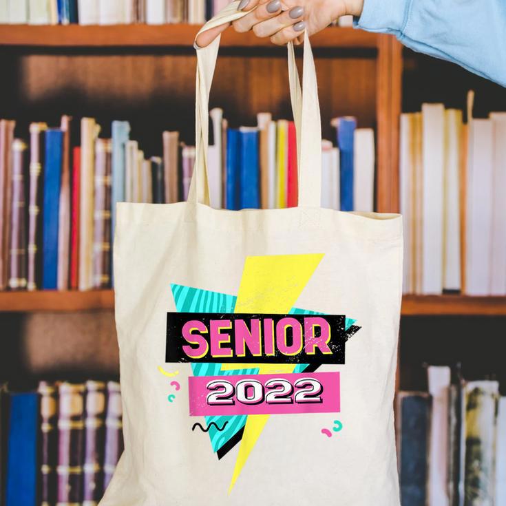 Senior 2022 Graduation Class Of 2022 Retro 90's Graduation Canvas Tote Bag