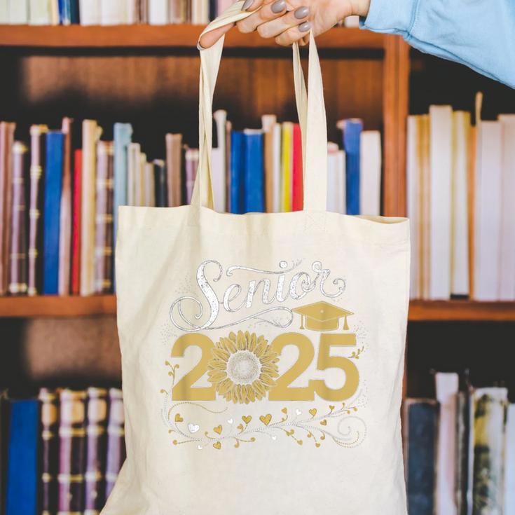 Senior 2025 Graduation Sunflower Class Of 2025 Canvas Tote Bag