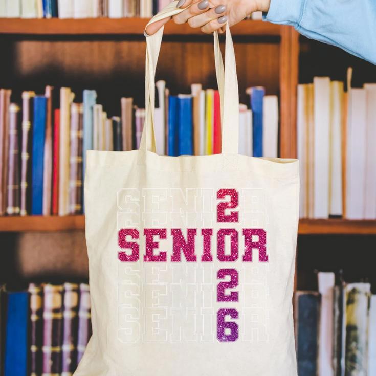 Senior 2026 Class Of 2026 Graduation 2026 Pink Girl Women Canvas Tote Bag