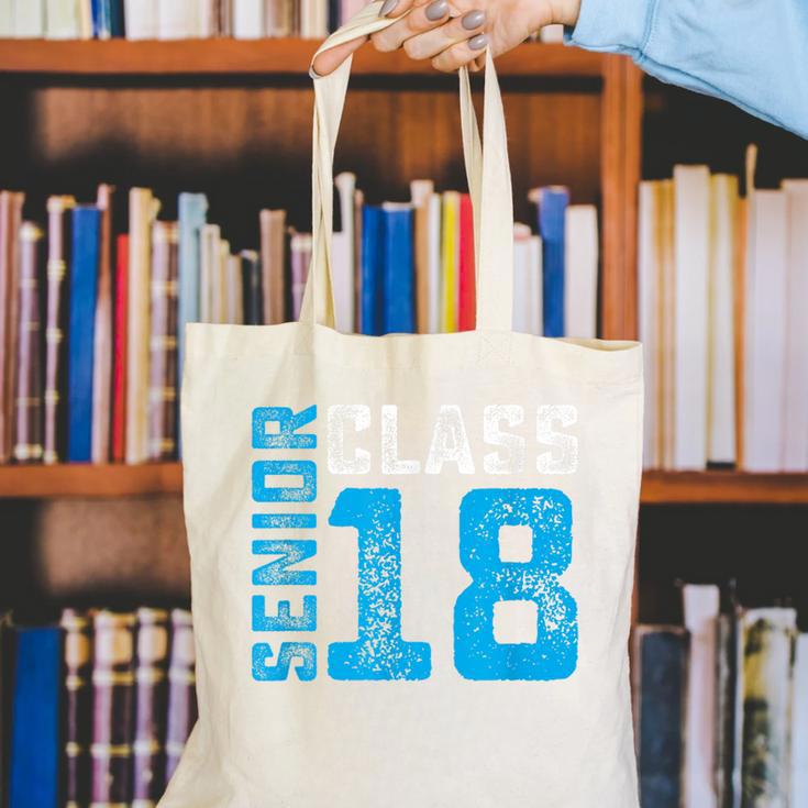 Senior Class 18 Shirt Graduation Apparel T-Shirt Canvas Tote Bag