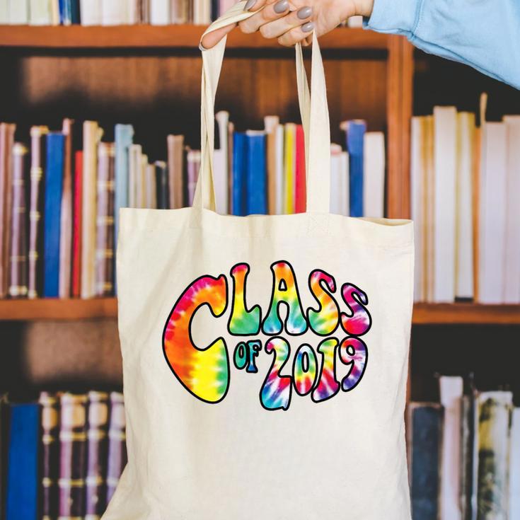 Senior Class Of 2019 Boho Tie Dye Graduation Canvas Tote Bag