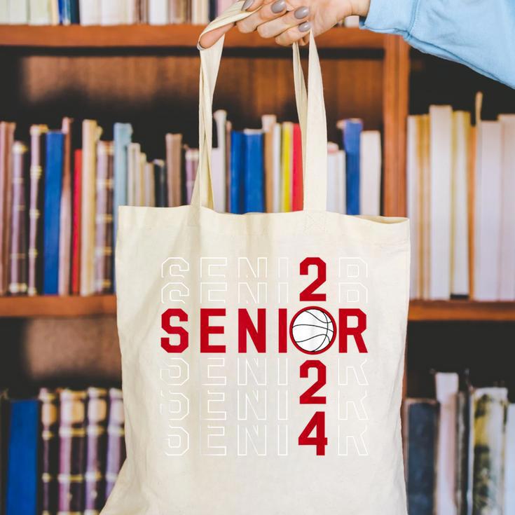 Senior Class Of 2024 Graduation 2024 Maroon Basketball Canvas Tote Bag