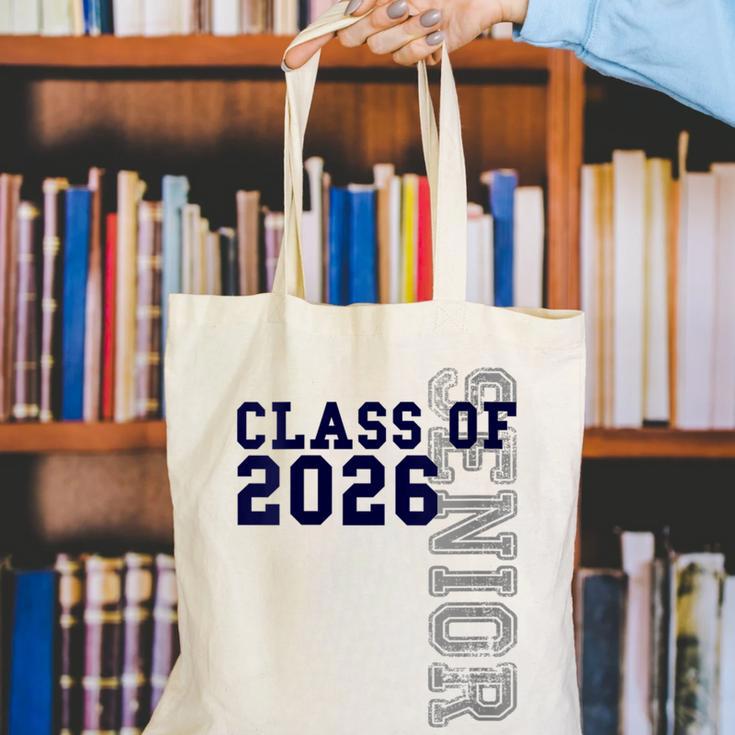 Senior Class Of 2026 Graduation Year High School & College Canvas Tote Bag