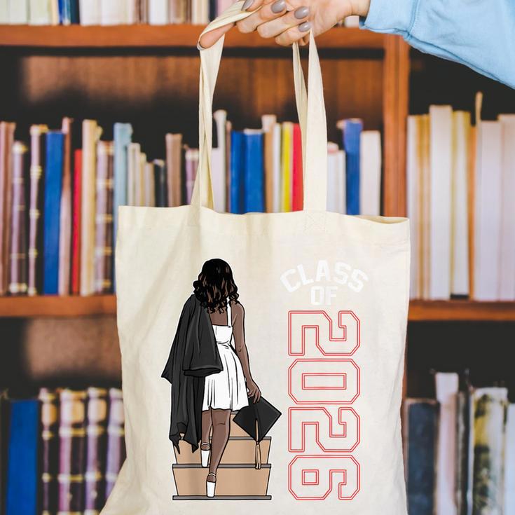 Senior Class Of 2026 Melanin Girl 2026 Graduation Canvas Tote Bag