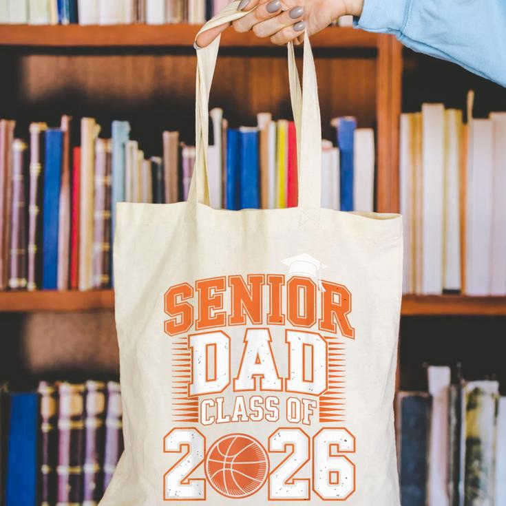 Senior Dad Class Of 2026 Graduate Basketball Graduation 2026 Canvas Tote Bag